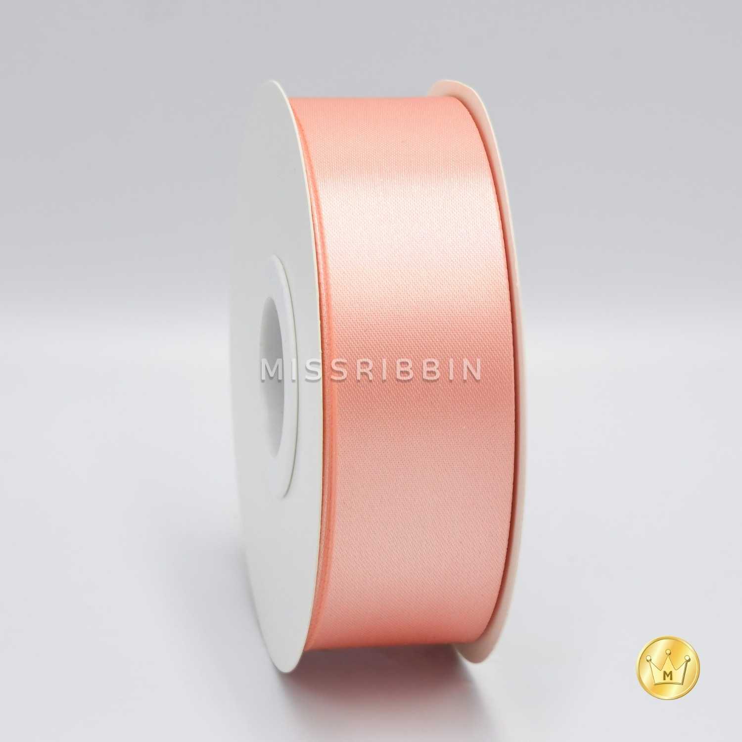 ริบบิ้นผ้าต่วน (สี 304) ม้วนยาว 50/200หลา ขนาด 12 15 21 30 40 50 60มม.