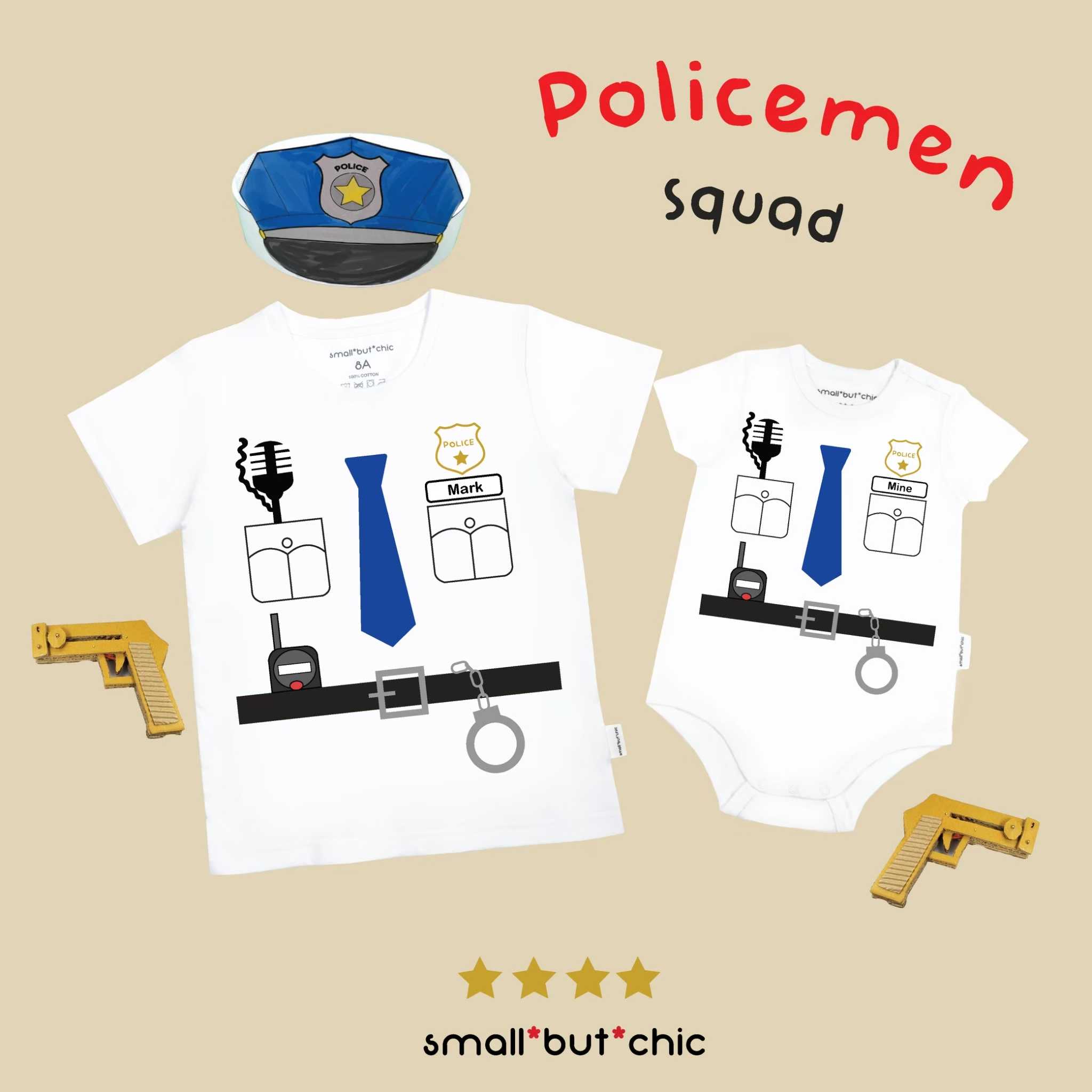 เสื้อตำรวจ[ใส่ชื่อได้] Small Police