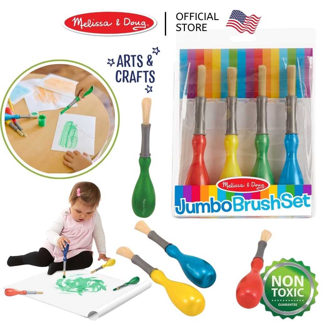 (ของแท้ USA)สีน้ำ สีโปสเตอร์ ชอล์ค สีเทียน พู่กัน แท่นหมึกสแต๊มป์ Paint Art Supply Melissa&Doug 4118