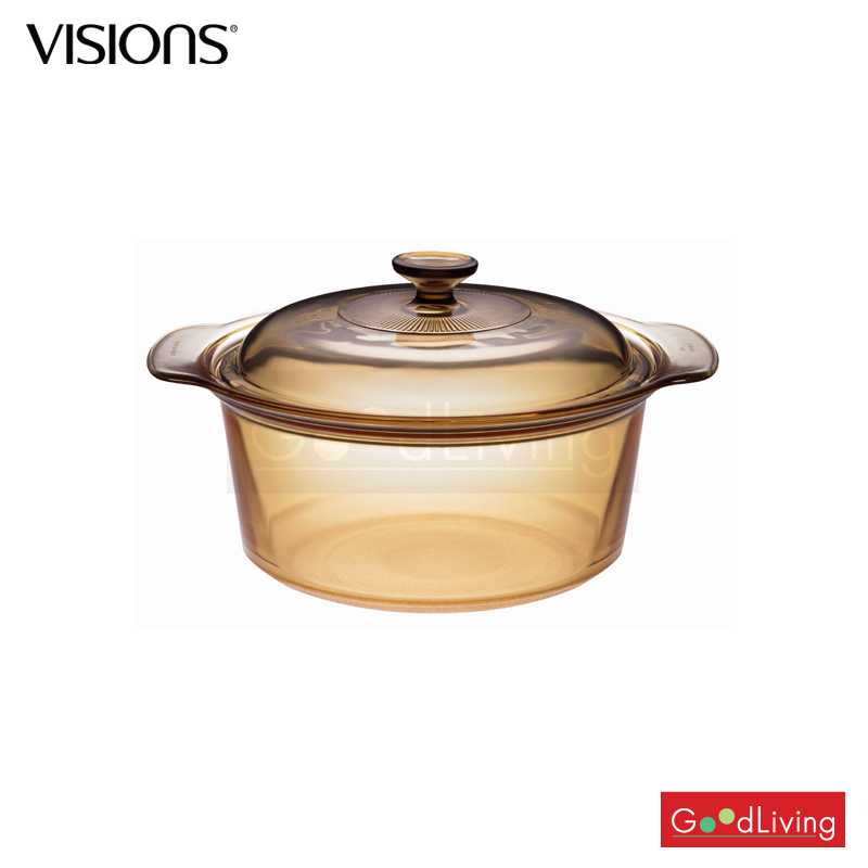 Visions หม้อแก้วทนไฟ+ฝา ขนาด 3.5 L. รุ่น V-01-VSD 3.5/CL
