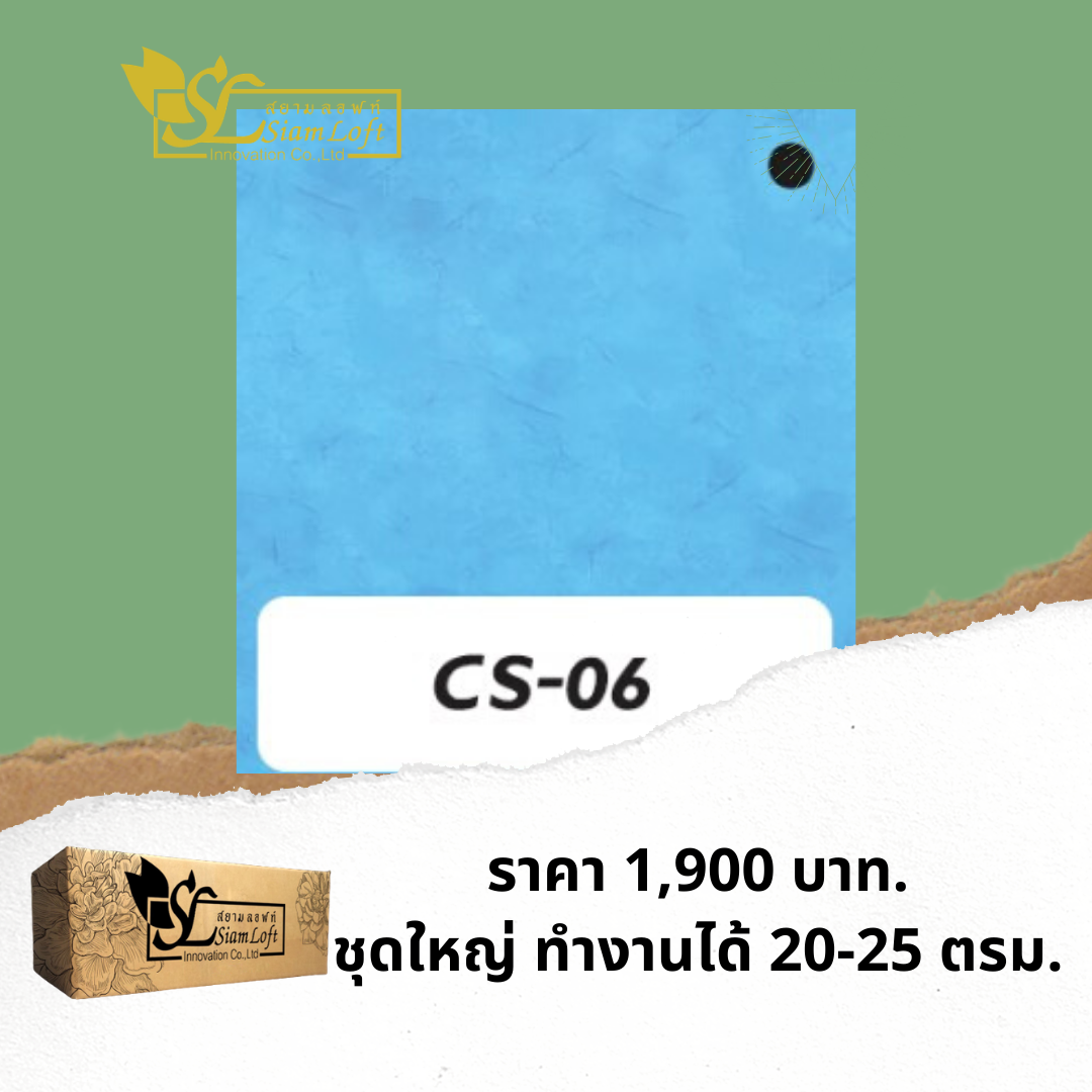 ปูนสยามลอฟท์สูตรครีม CS-06 ฟ้า ชุดใหญ่ ไม่รวมอุปกรณ์