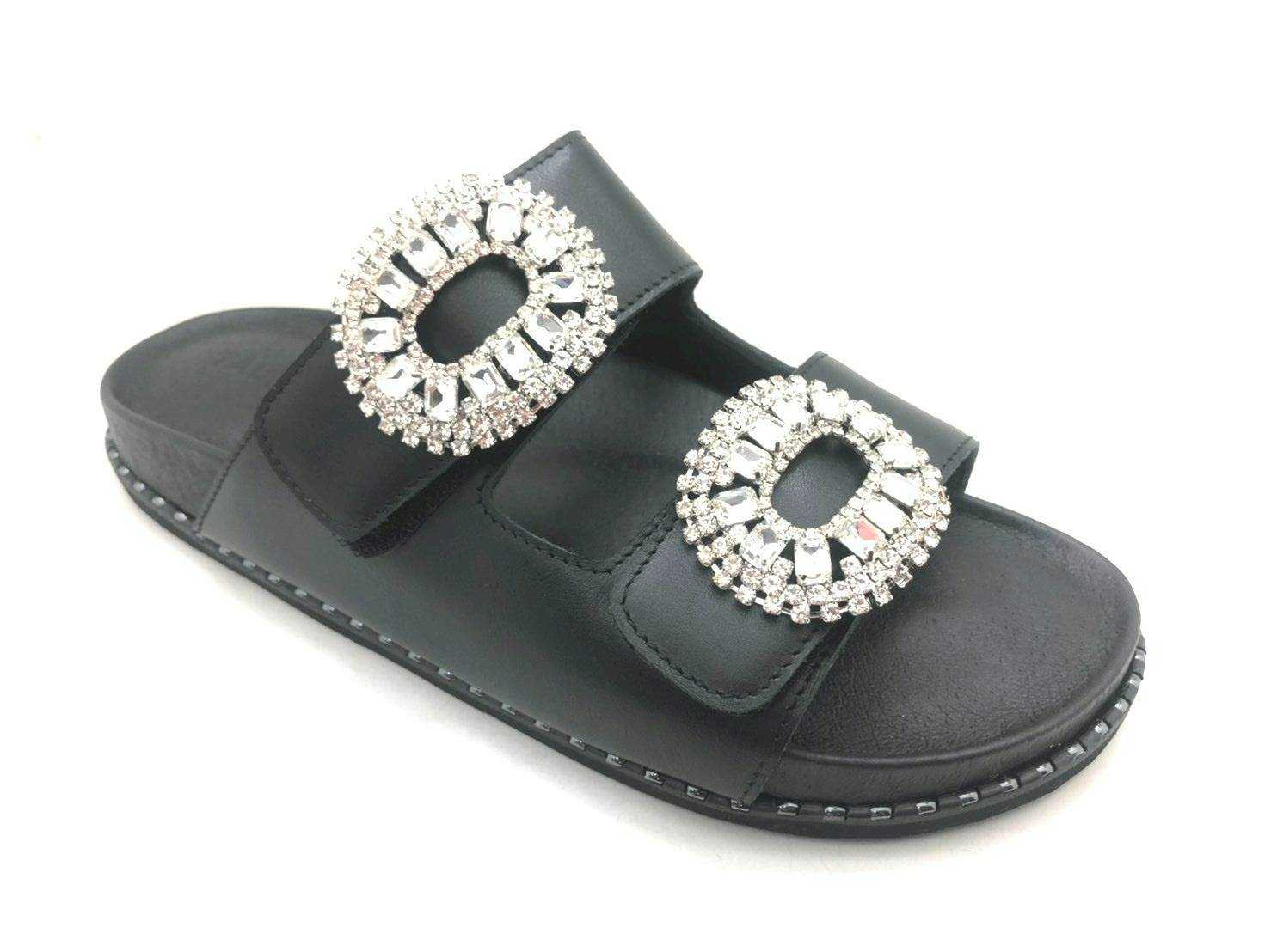 รองเท้าแตะเพื่อสุขภาพ ไบเก้น ติดเพชร 2 เข็มขัด