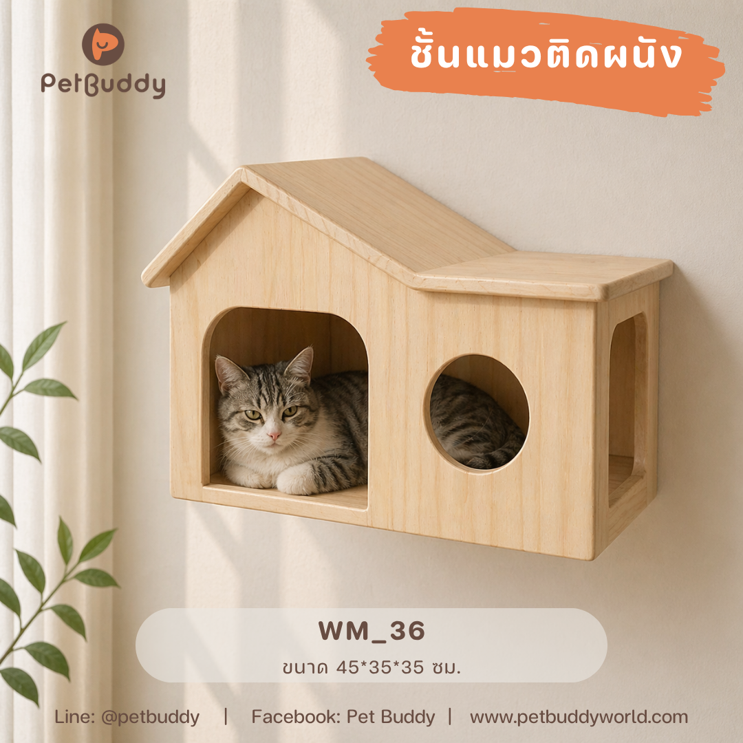 Pet Buddy: ชั้นแมวติดผนัง WM_36