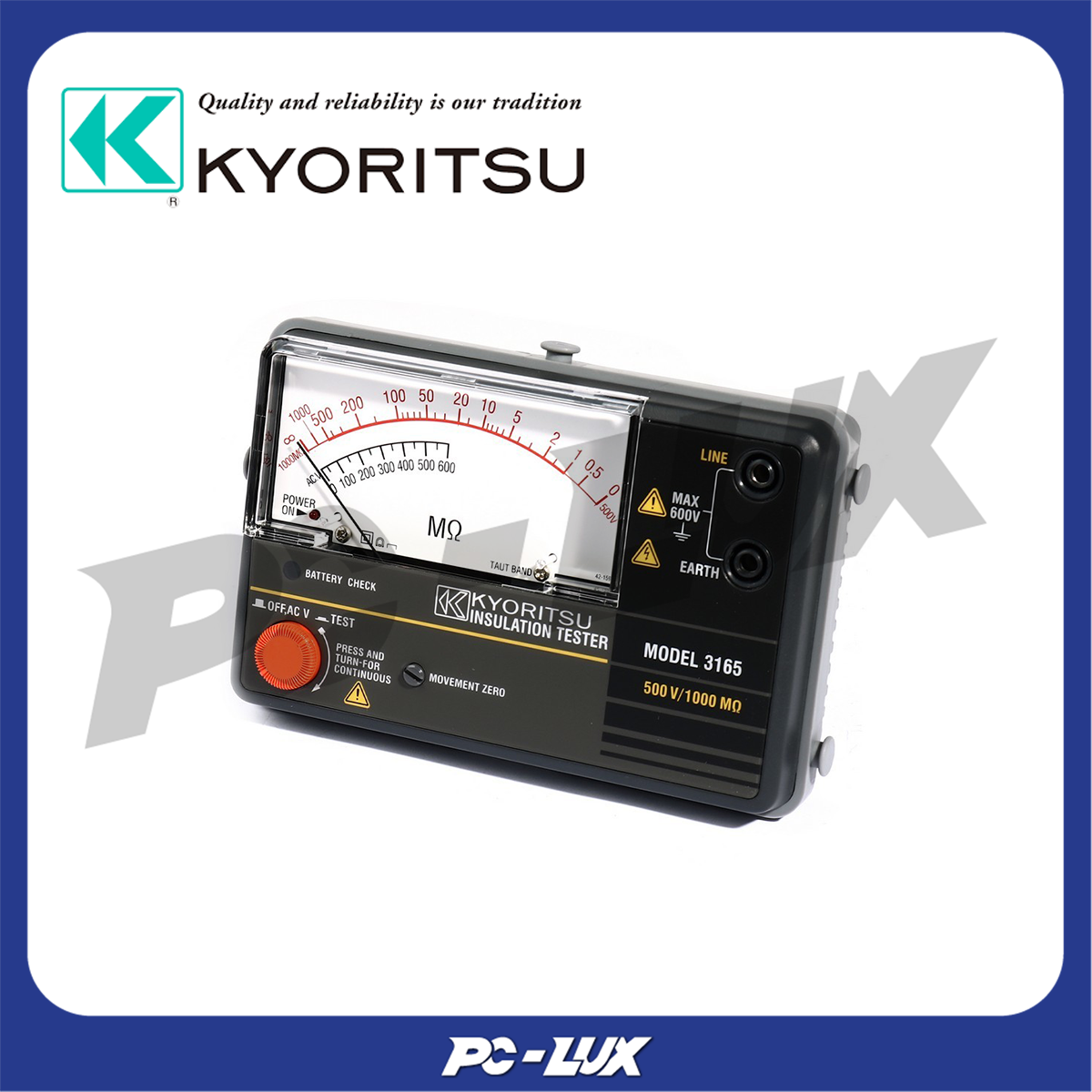 KYORITSU เครื่องวัดความเป็นฉนวน (เข็ม) รุ่น 3165