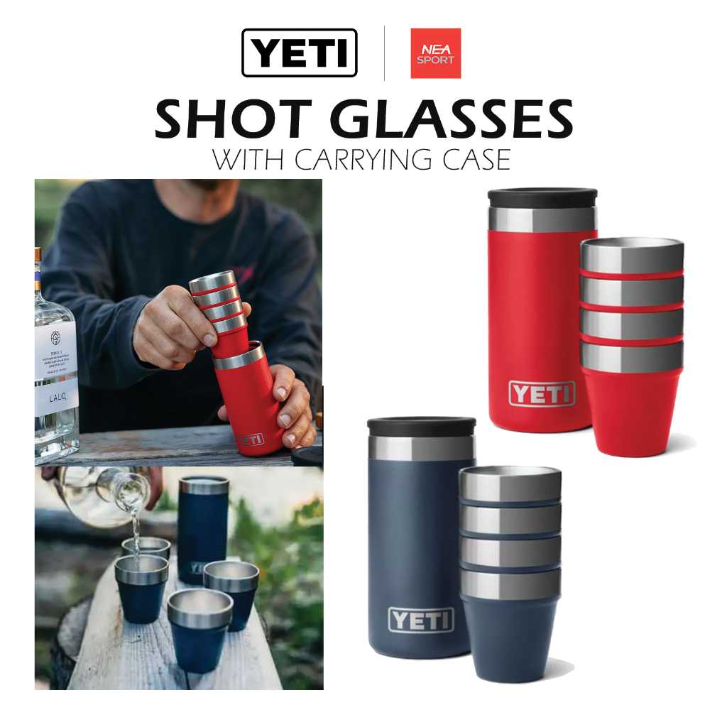 YETI SHOT GLASSES WITH CARRYING CASE กระบอกน้ำ เยติ ลิขสิทธิ์แท้