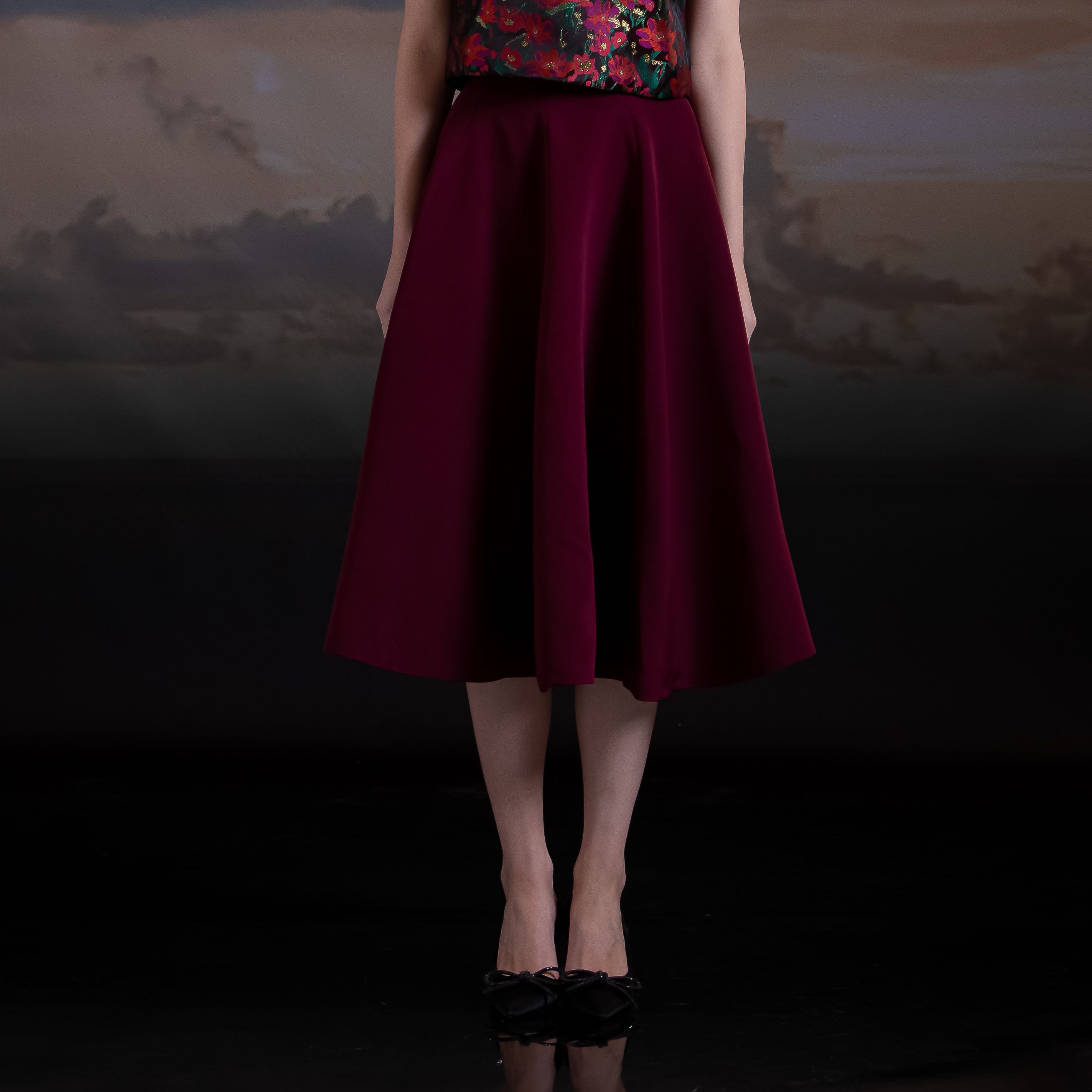 Eight Gores Long Skirt