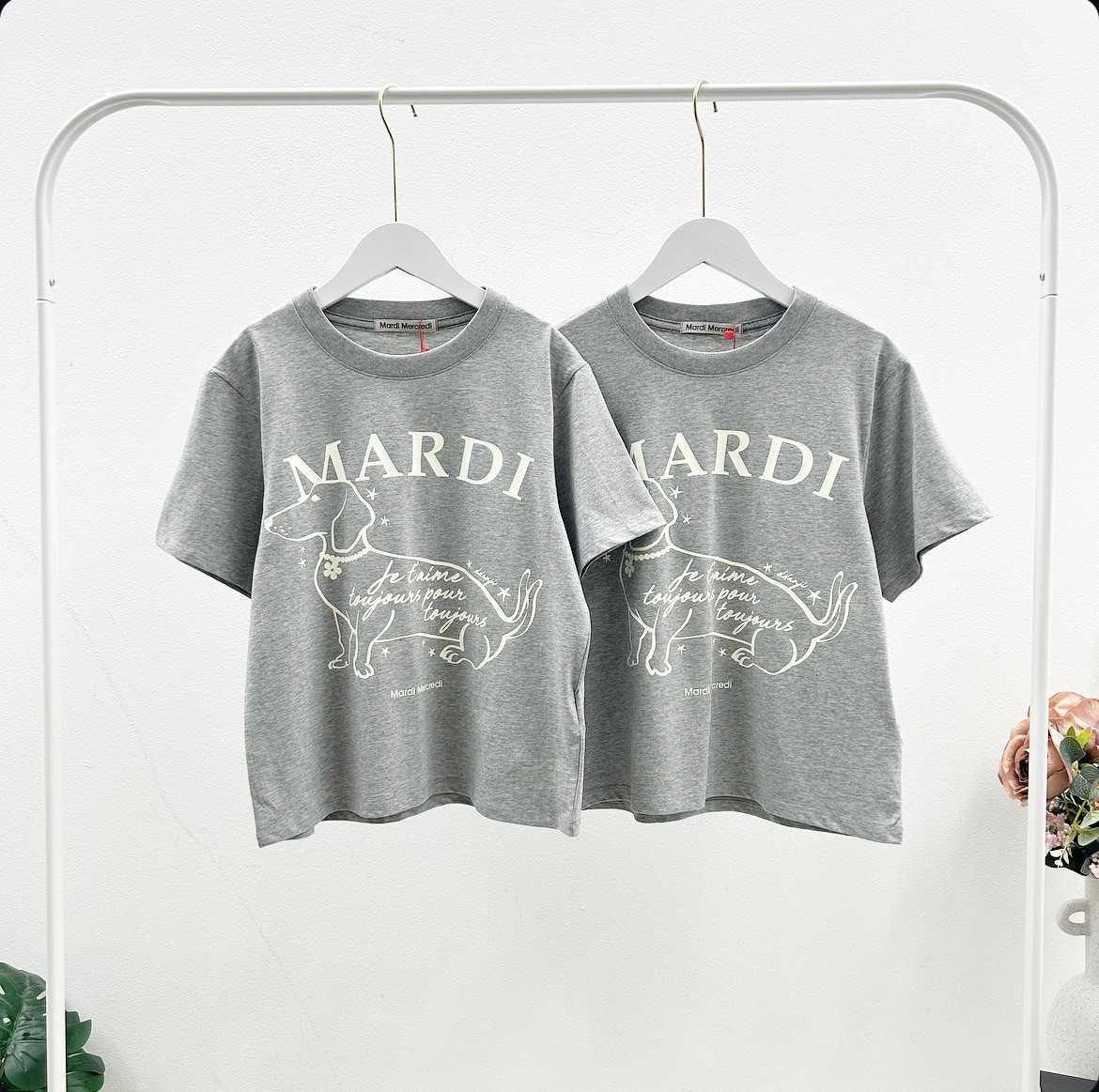 Mardi Slim Ddanji T-Shirt (Grey/Cream)