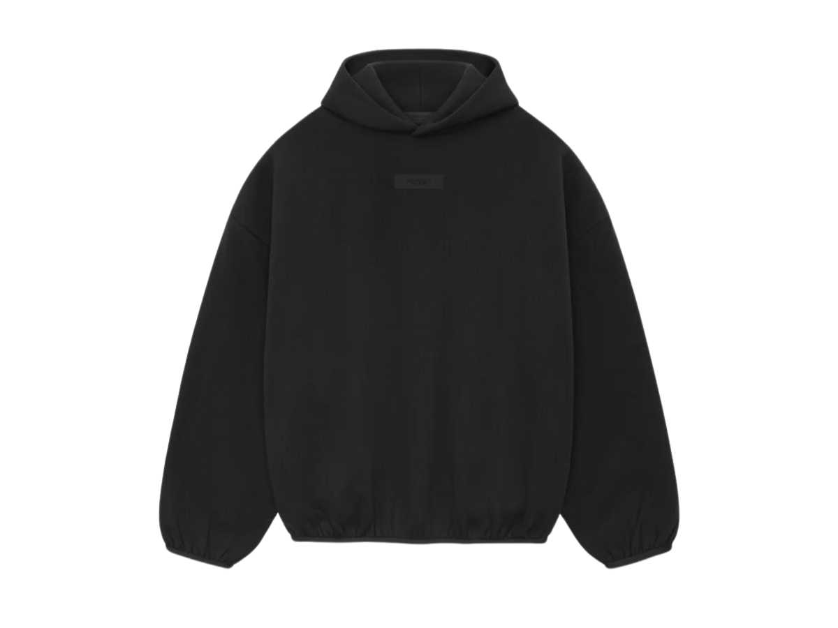 Essential SS24 Front logo Black Hoodie