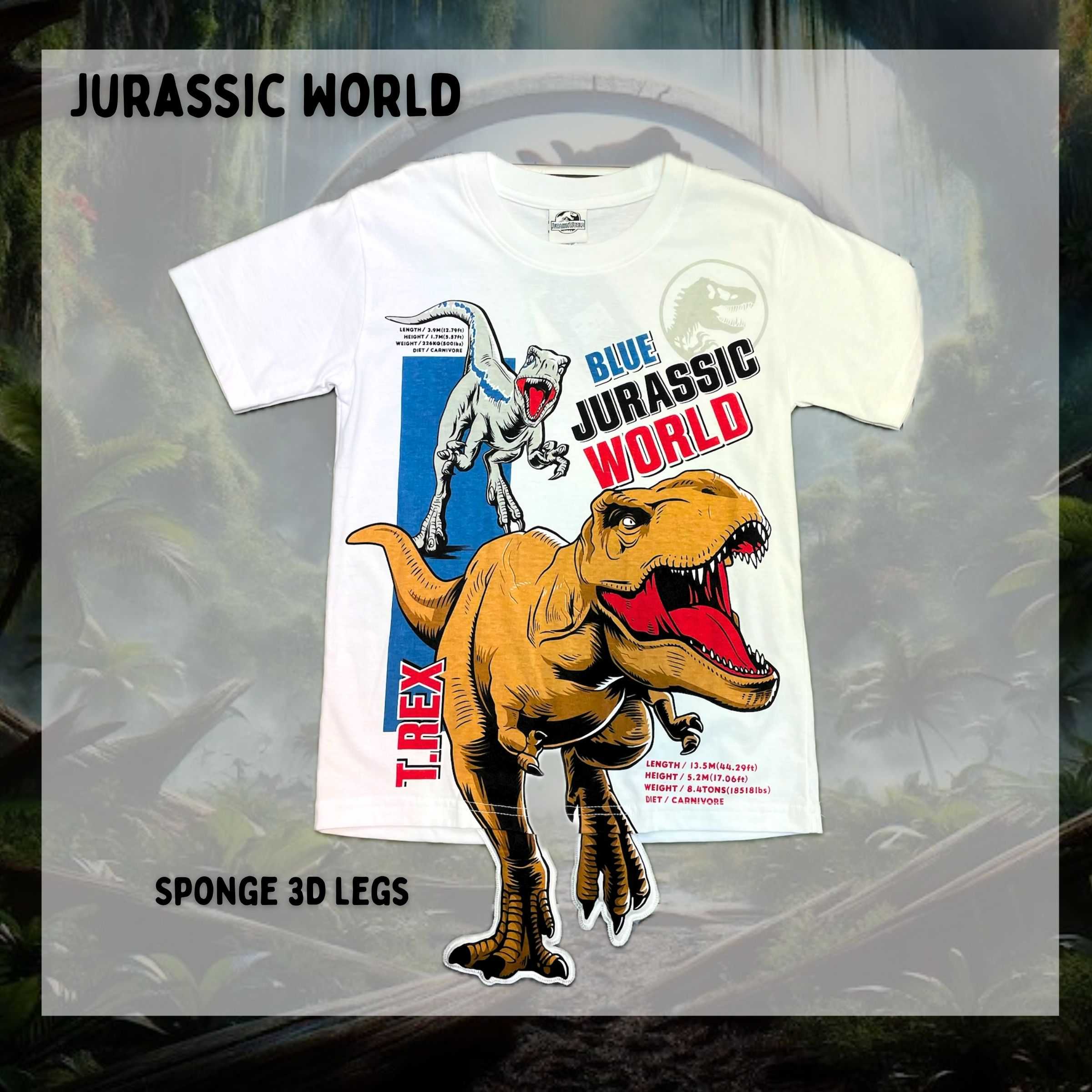 Jurassic Legs 3D T-shirt White Size L