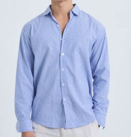 SLURBOYY Striped Blue Shirt