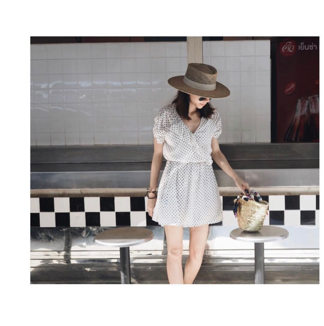 PPB Friday Frills dot playsuit 