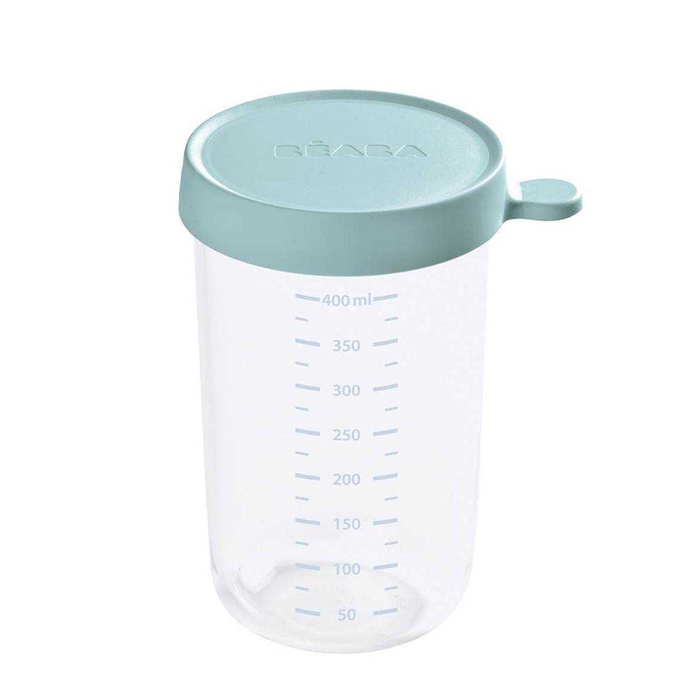 BEABA กระปุกแก้วเก็บอาหาร conservation jarin superior quality glass 400 ml- AIRY GREEN