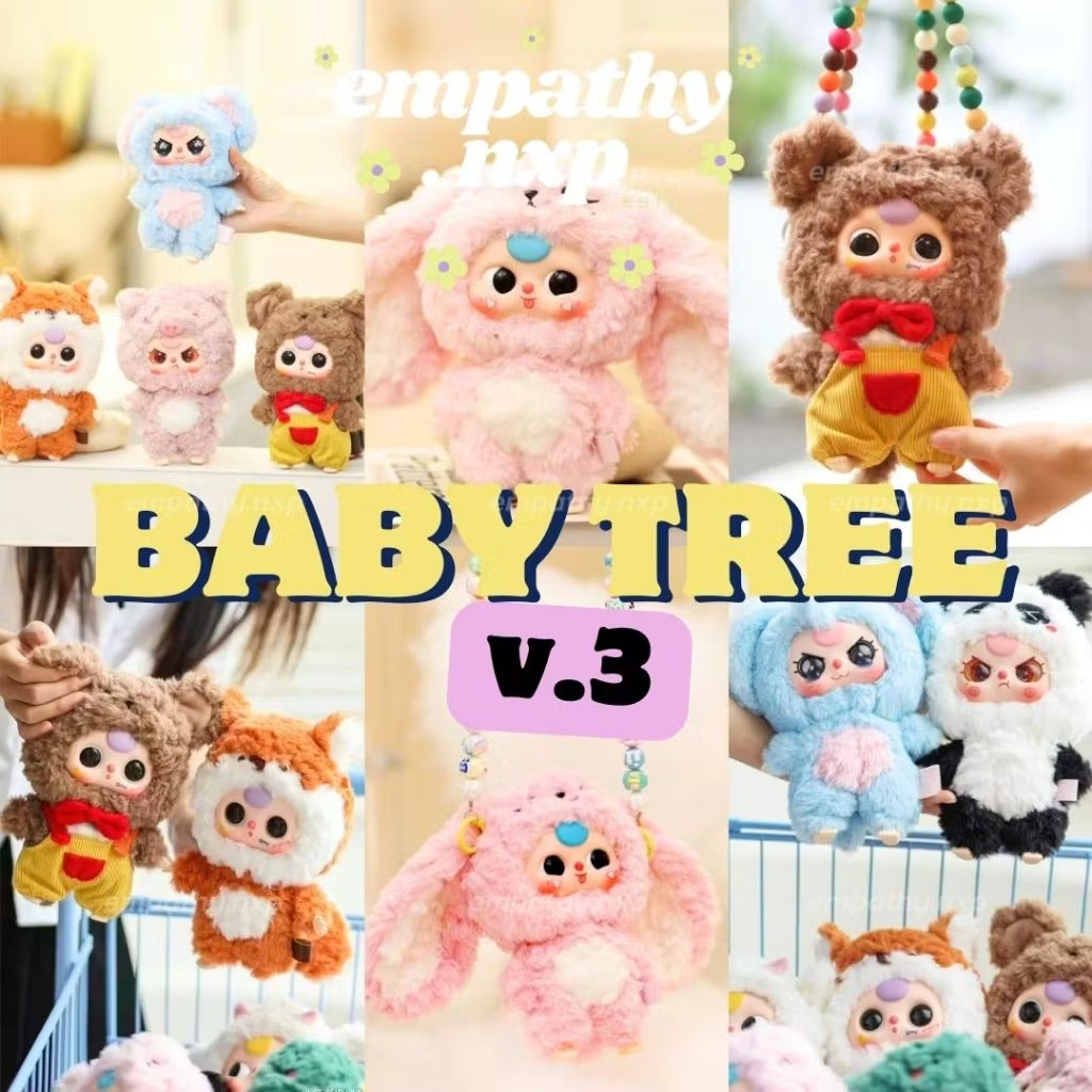 🐻 BABYTREE V.3 ✨ คอลใหม่‼️ รุ่นเต็มตัว 21 cm. 🧸 แบบเลือกตัว/เช็คตา 👀 พวงกุญแจตุ๊กตาเบบี้ทรี