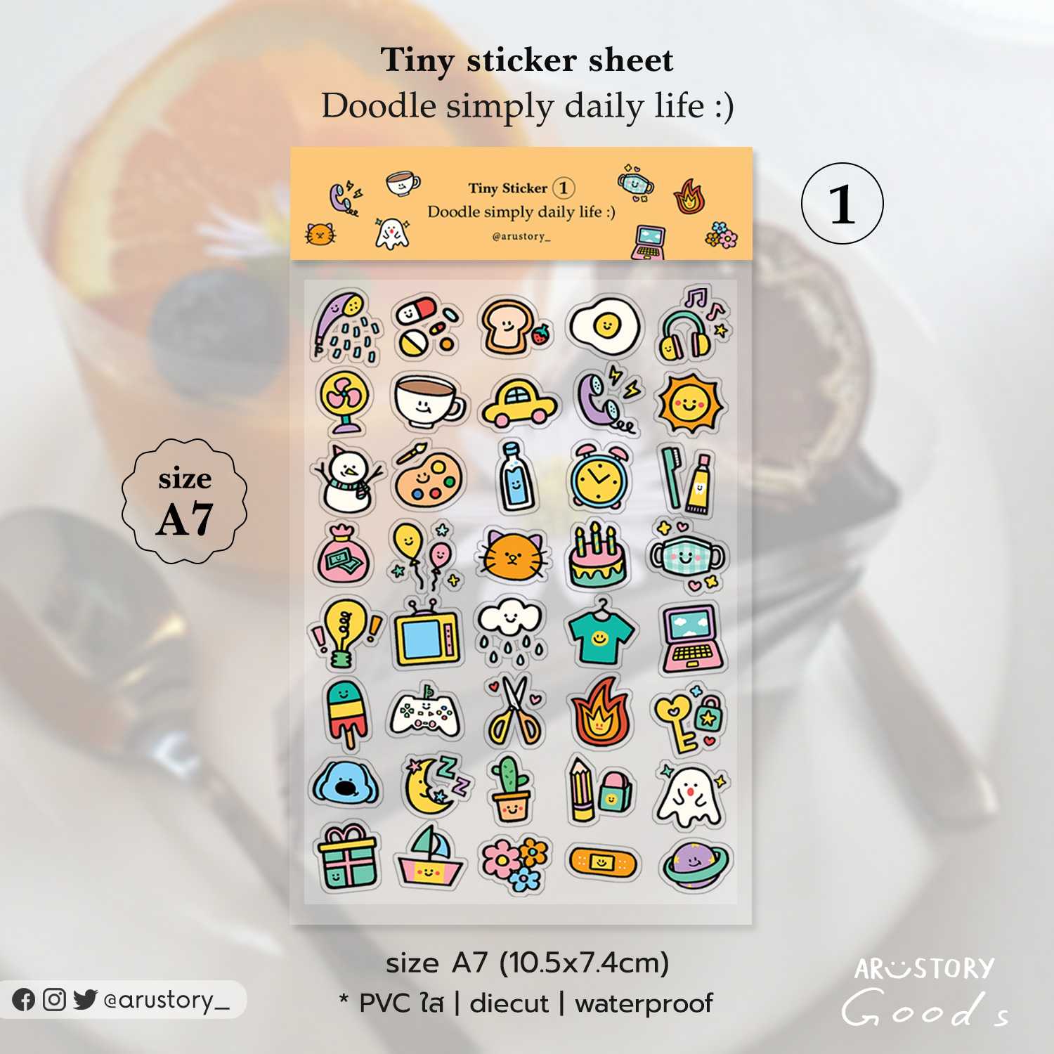 A7 Sticker : Doodle simply daily life (1)