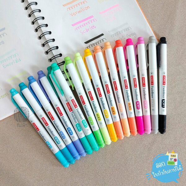 ปากกาสี ปากกาเน้นข้อความ Twinliner SOFT DONG-A TWINLINER