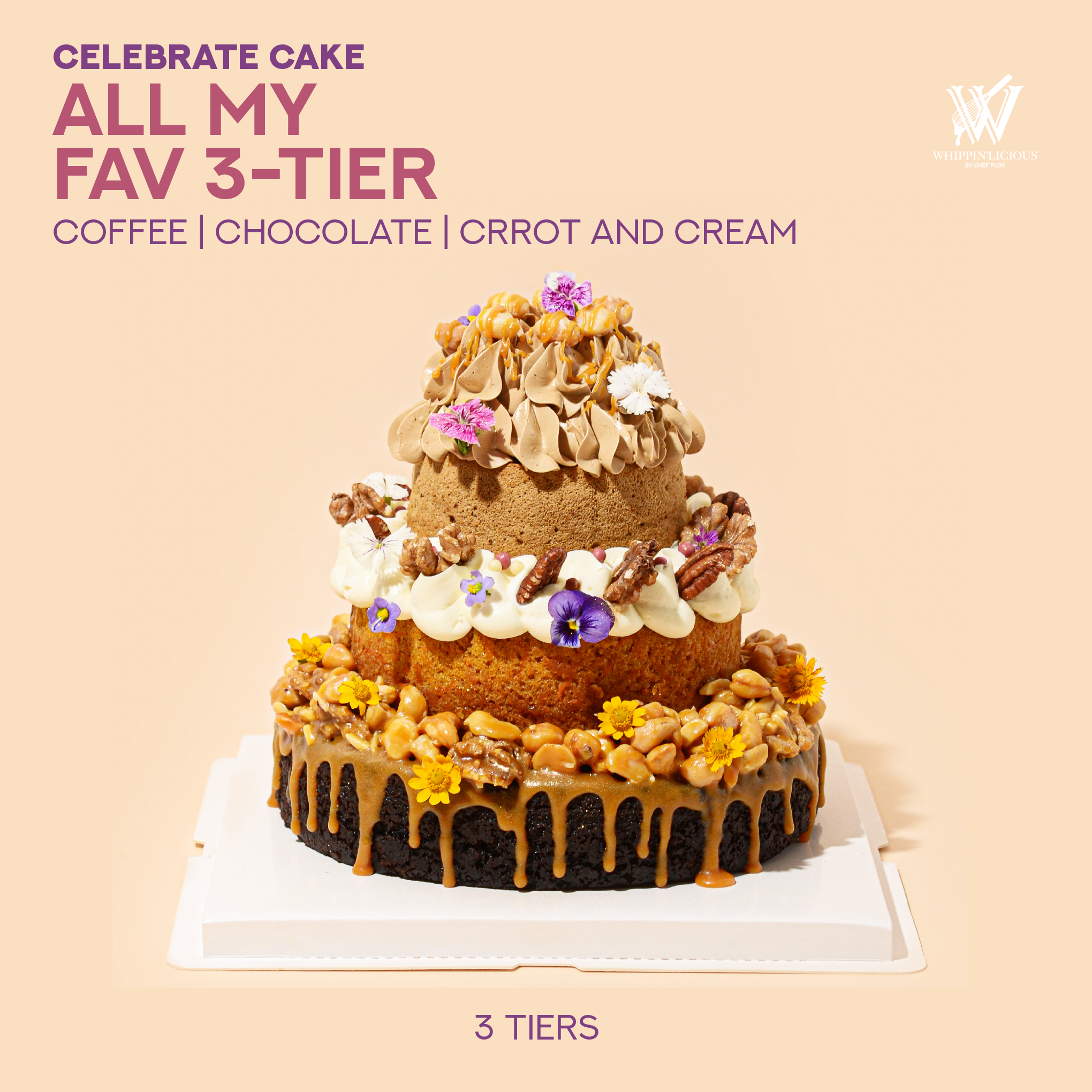 [PRE-ORDER] ALL TIME FAV 3-Tiers Celebrate Cake