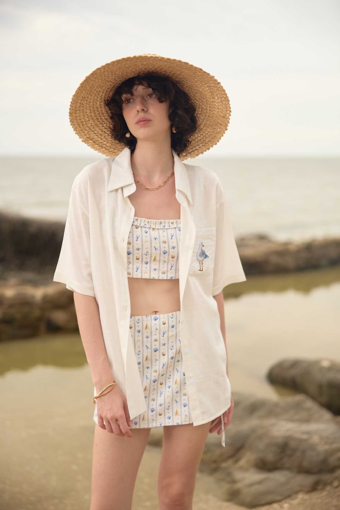 nichii - Sea Shirt เสื้อเชิ้ตฮาวาย แขนสั้น