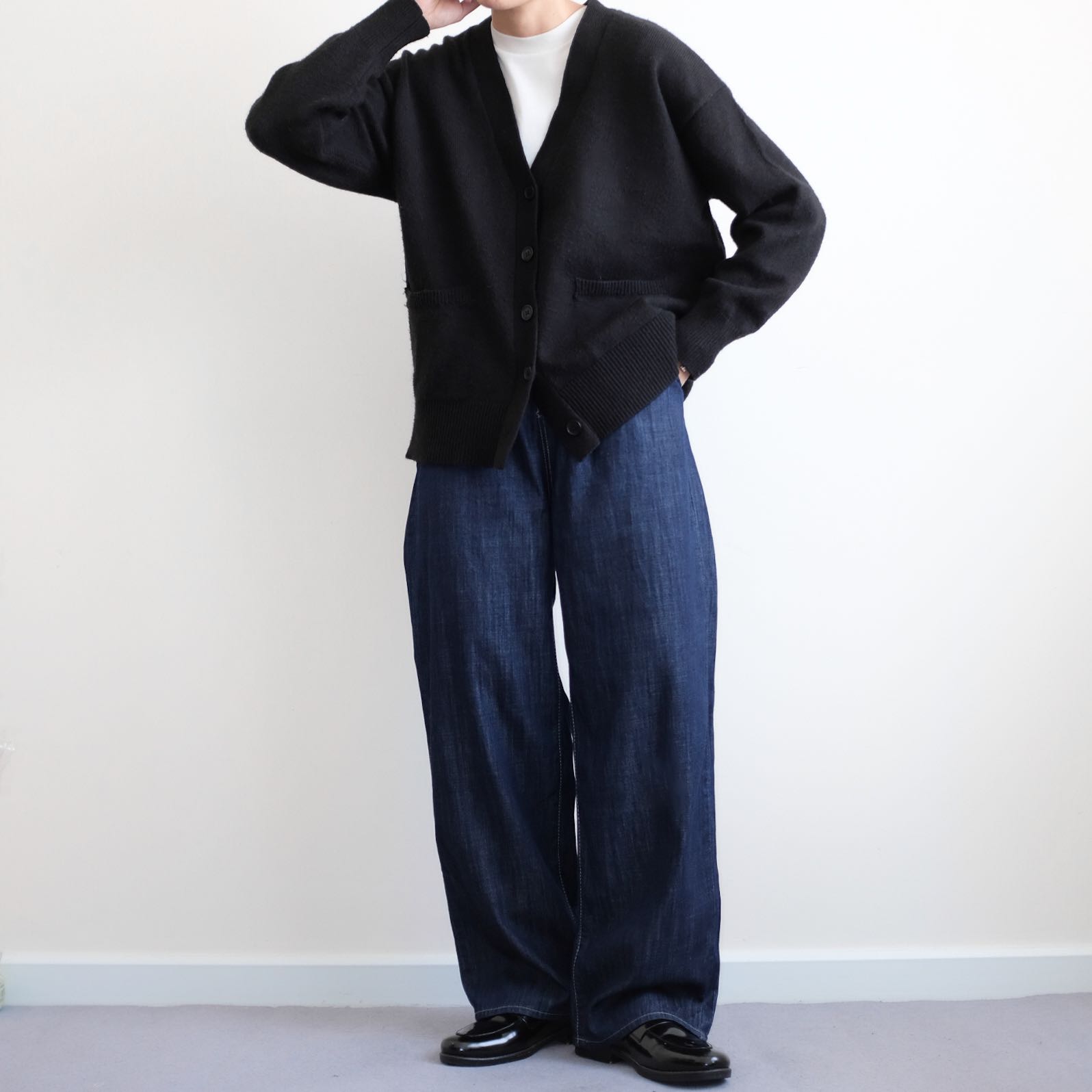 STEADY • Designed in Korea  Cotton Oversized Straight Wide Legs Pants