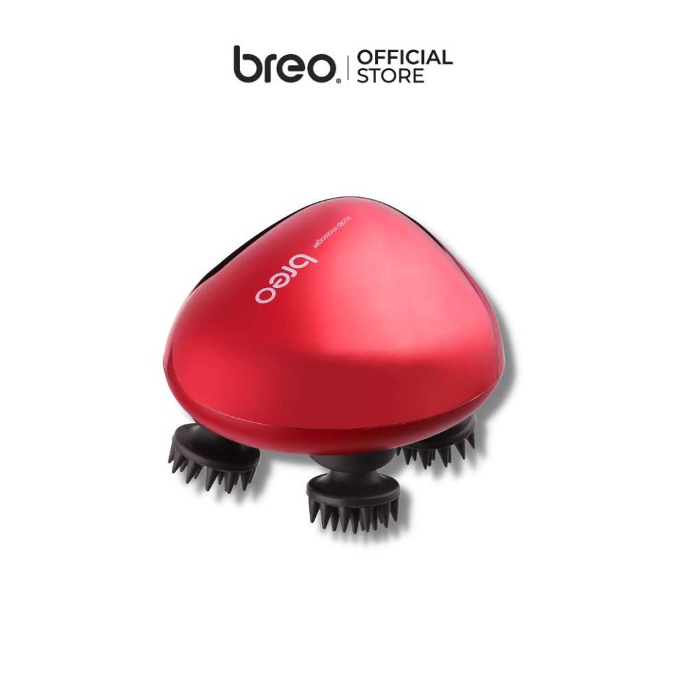 breo รุ่น Scalp mini สีแดง (Red) เครื่องนวดหนังศีรษะเพื่อสุขภาพ