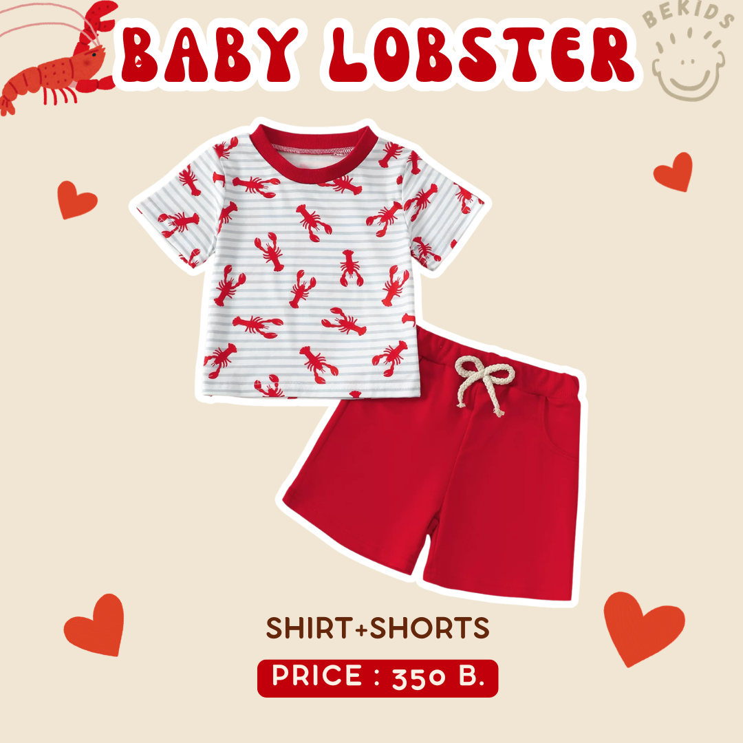 White Shirt+Red Shorts Lobster