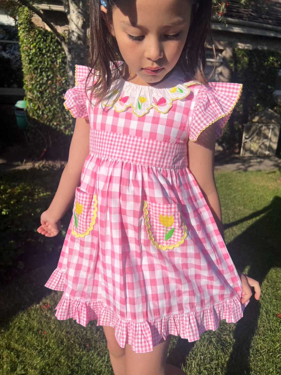 Colette Dress (Blue/Pink)
