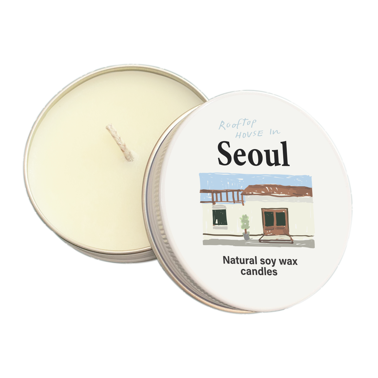 Summerstuff.marine - SOY WAX CANDLES กลิ่น ROOFTOP HOUSE IN SEOUL (60 g) - เทียนหอมไขถั่วเหลือง