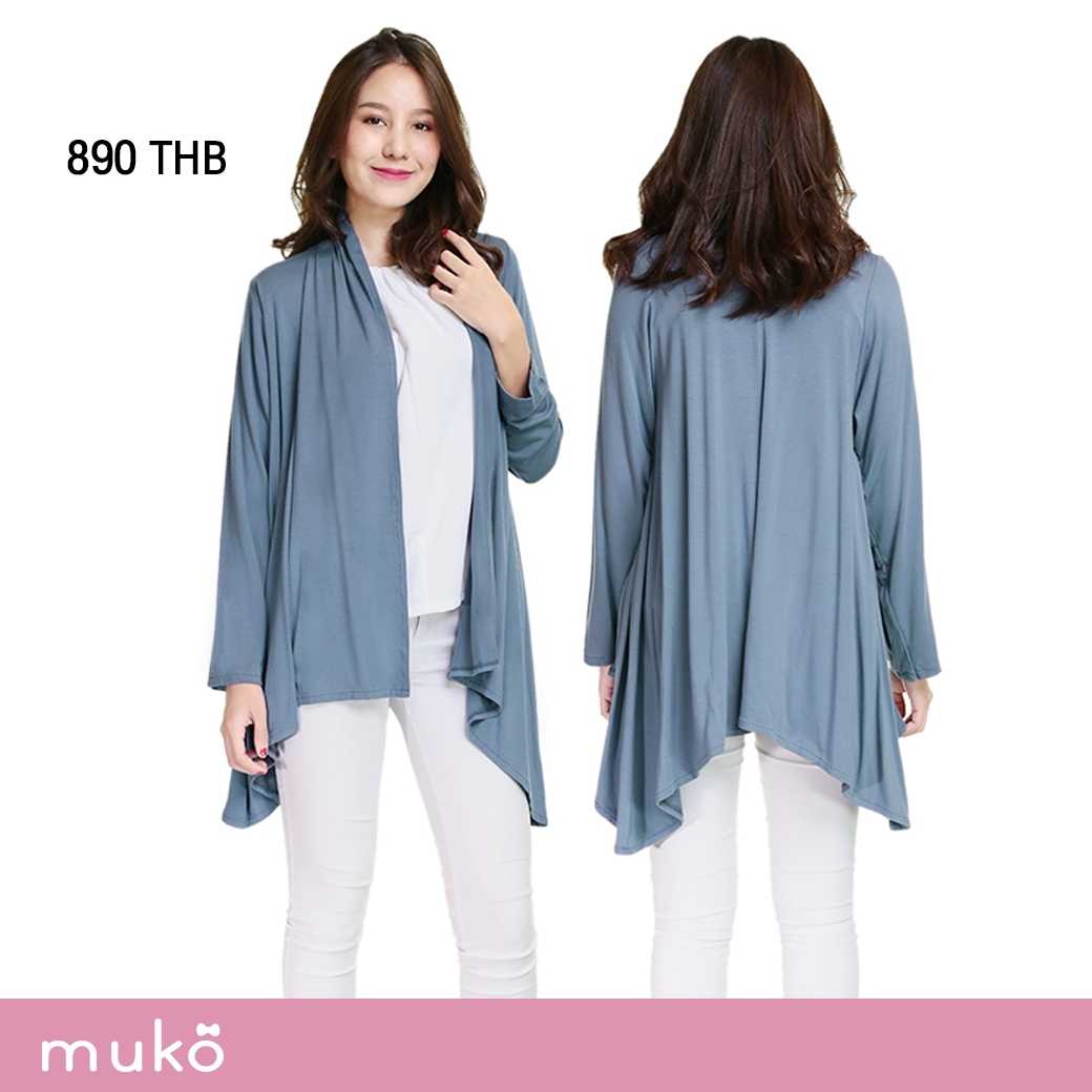 Muko Ki mo chi Cardigan เสื้อคลุม ผ้าคอตตอนยืดญี่ปุ่น AB04