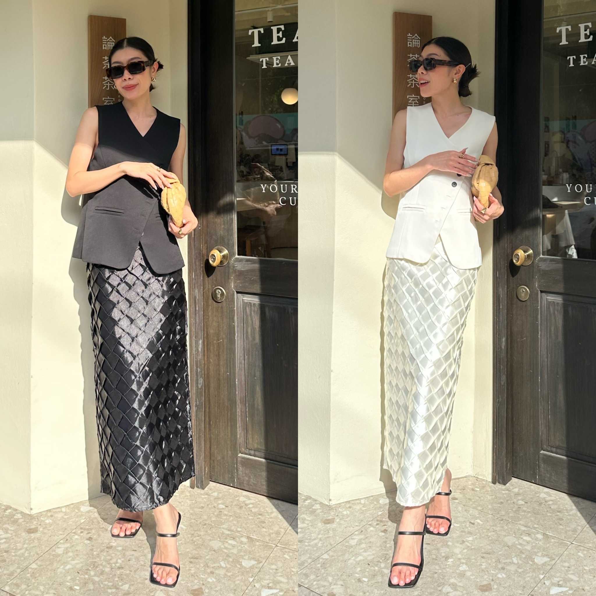 795 Diamond Satin Skirt กระโปรงซาติน