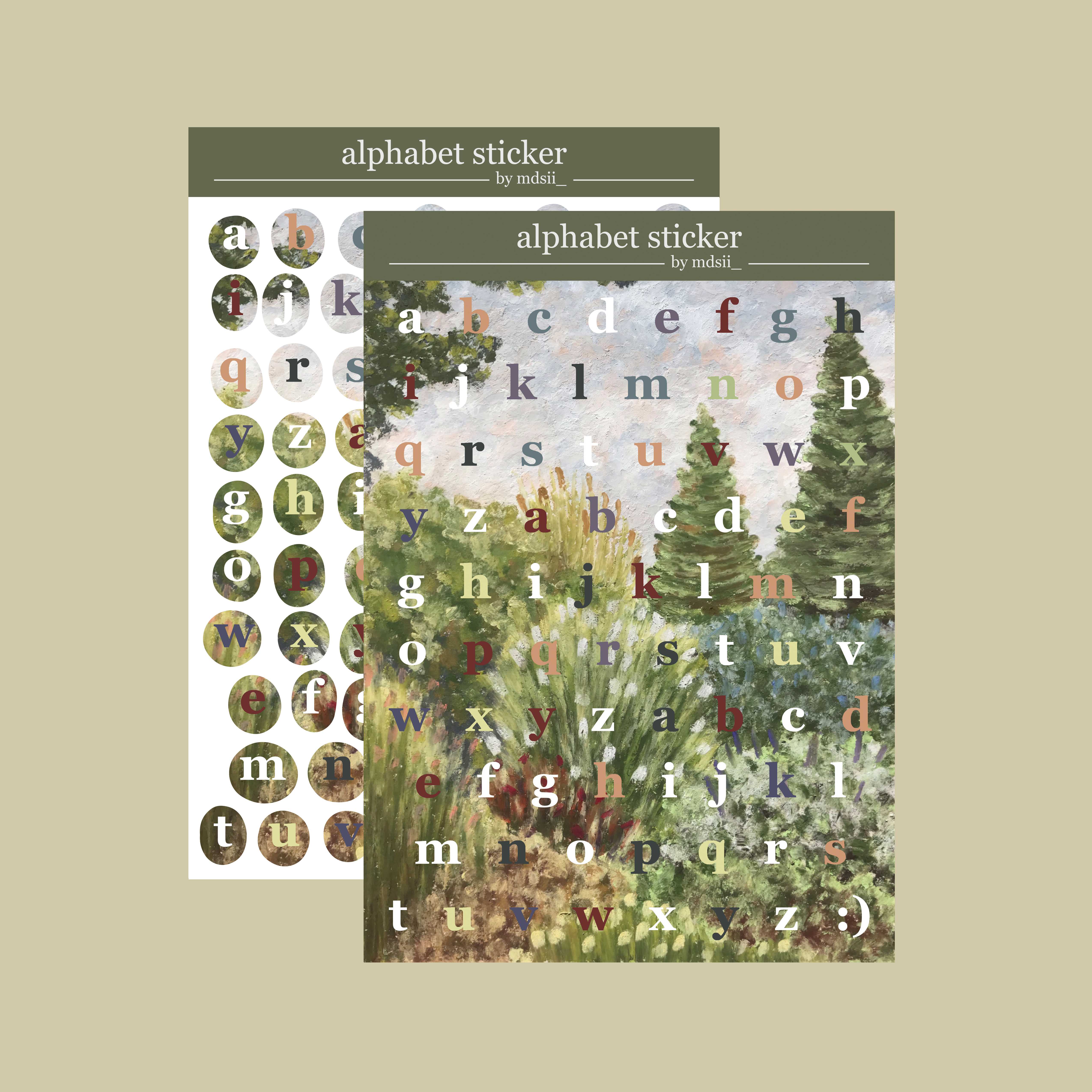 joy of spring - alphabet sticker