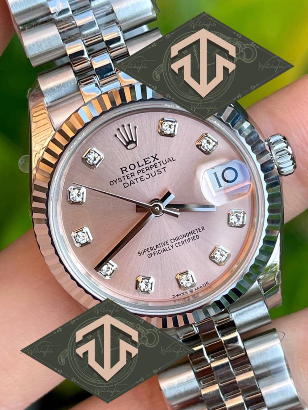 Rolex Datejust 31mm. Rosegold Dial Diamond Ref.278274 EW
