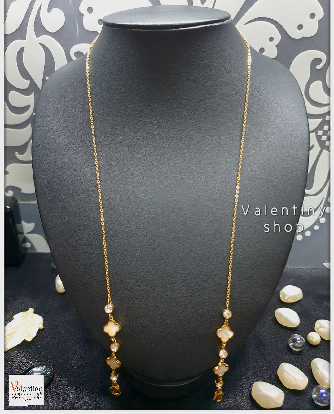 สายคล้องแมส Vancleef ( Stainlees steel )สีทอง