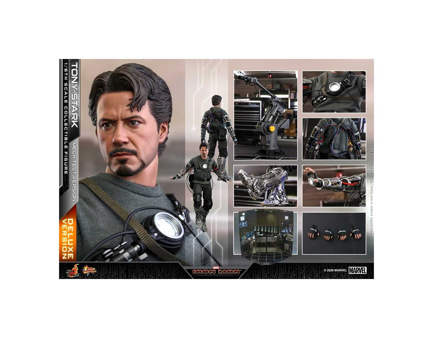 Hot Toys MMS582 1/6 Iron Man - Tony Stark (Mech Test Version) (Deluxe Version)  (ku)