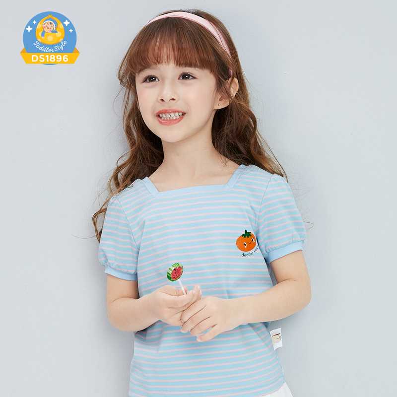 เสื้อแขนสั้น DS1896 (สีฟ้า)