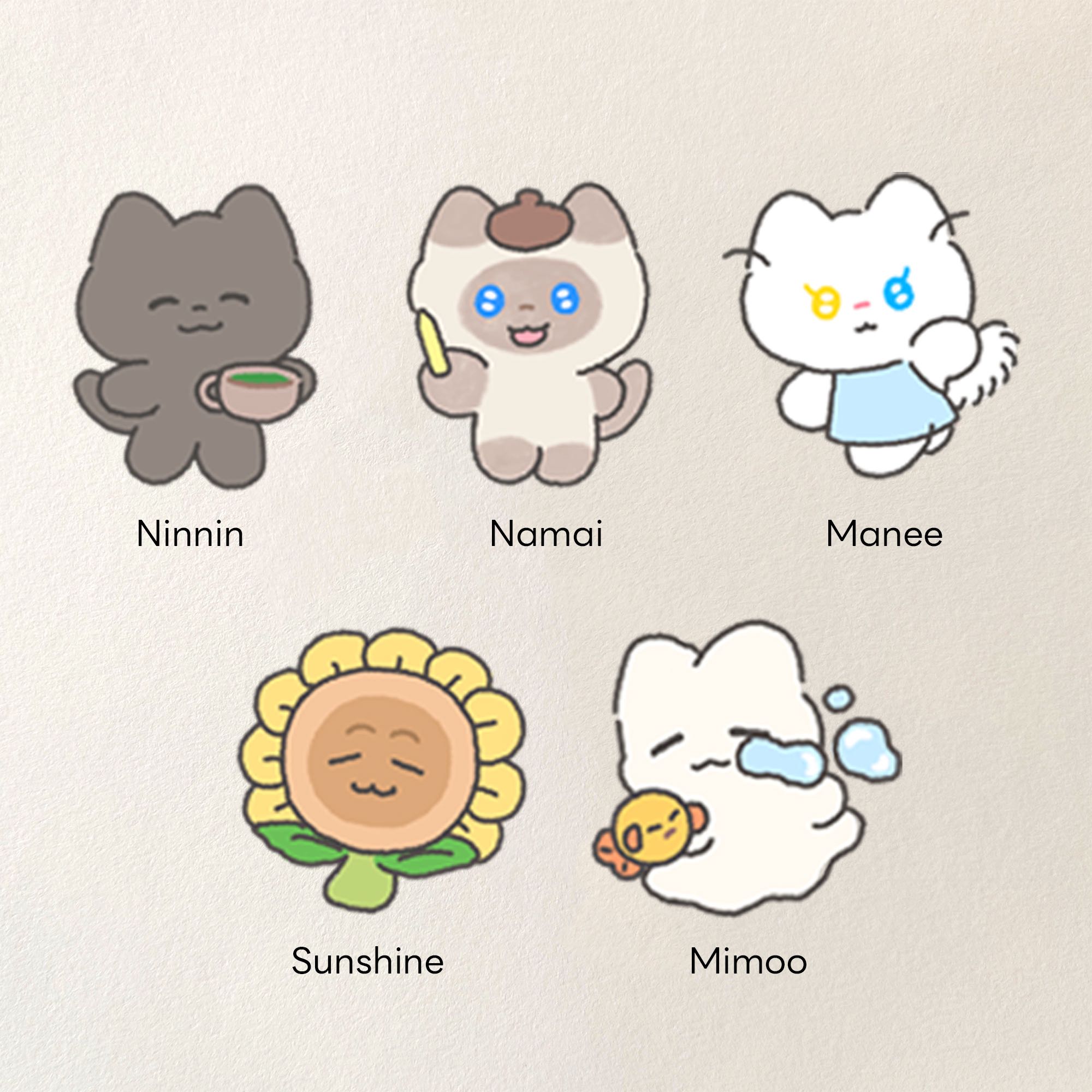 Character sticker flake