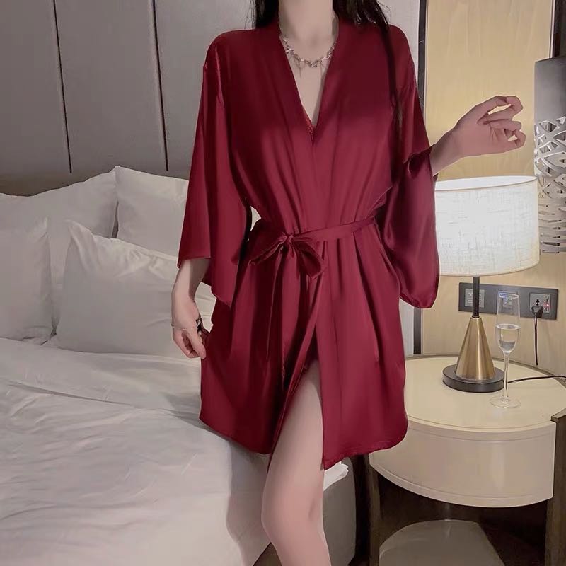 ❤️ชุดคลุมผ้าซาติน #1042