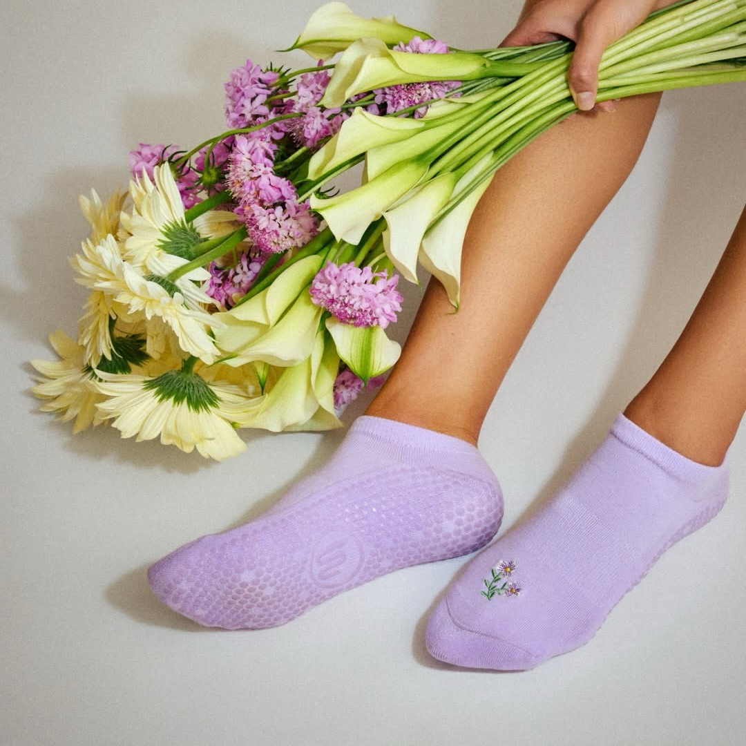Low Rise Grip Socks - Blooming Lilac
