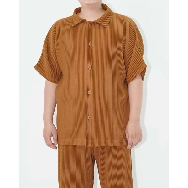 UNISEX 2MUAY รุ่น GM0944 เสื้ออัดพลีท THICK SHIRT PLEATED TOP 5 สี FREE SIZE