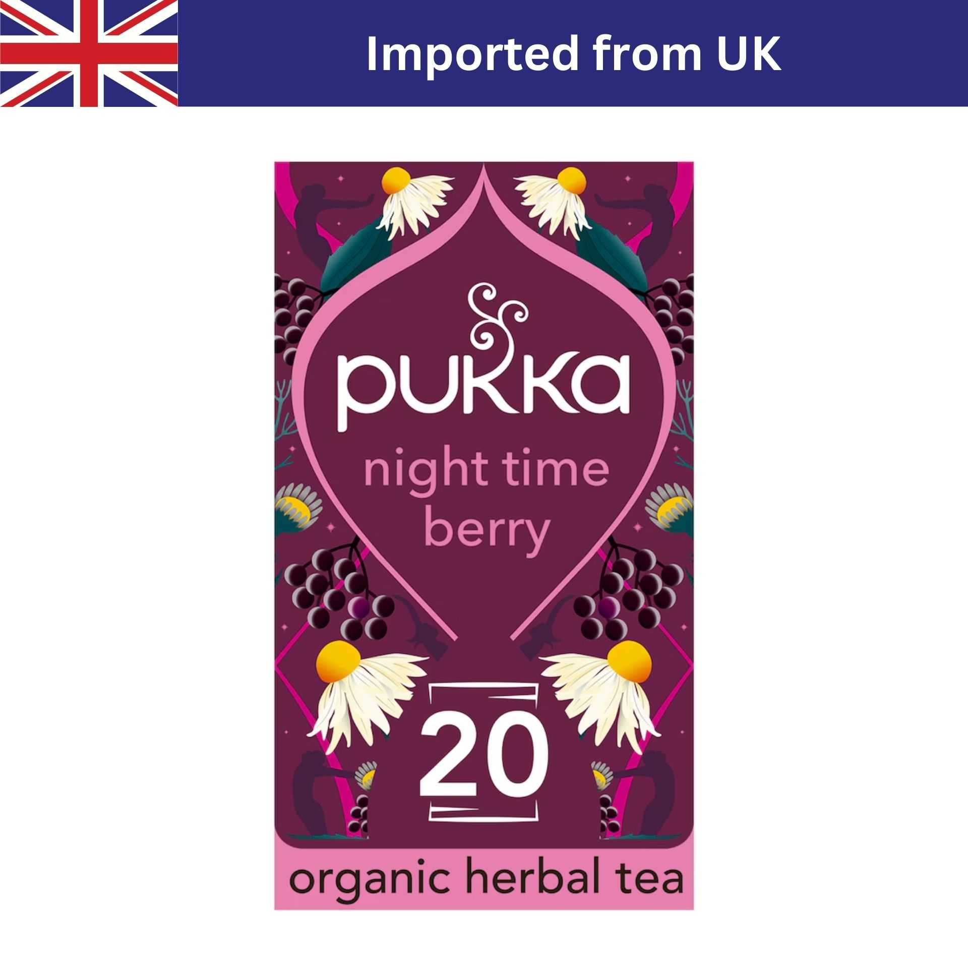 Pukka Organic Night Time Berry Tea (20 ซอง / 36g) ชาอังกฤษ ชาซอง ชาออร์แกนิก
