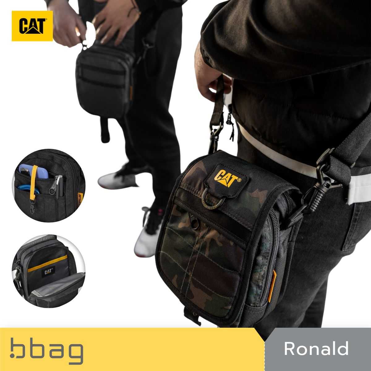 Caterpillar กระเป๋าสะพายข้าง Utility Bag รุ่น Ronald 84172 จุ 2 ลิตร  3-in-1 คาดอก คาดเอว Organizer