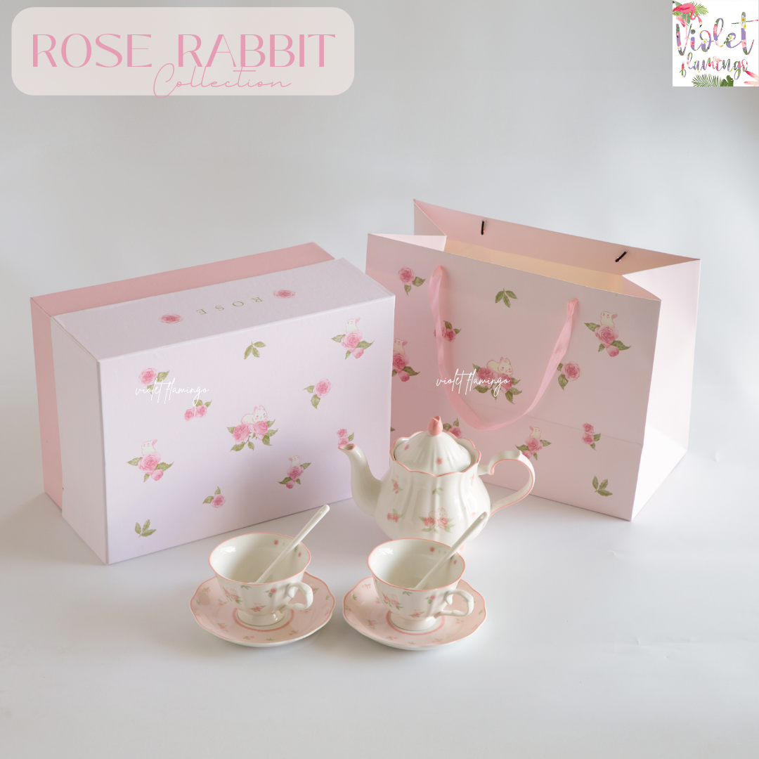 Rose Rabbit Tea Set