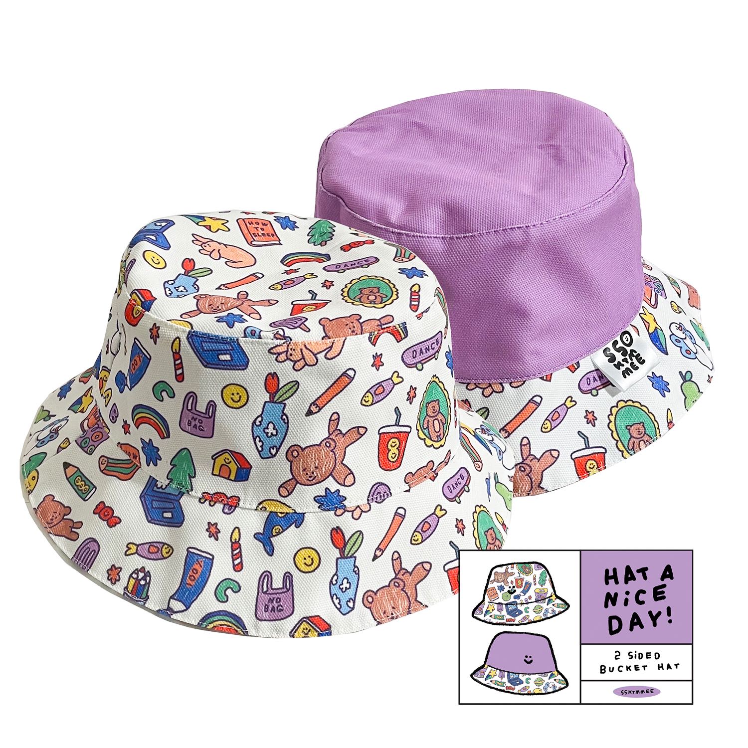 2sided bucket hat - random thing