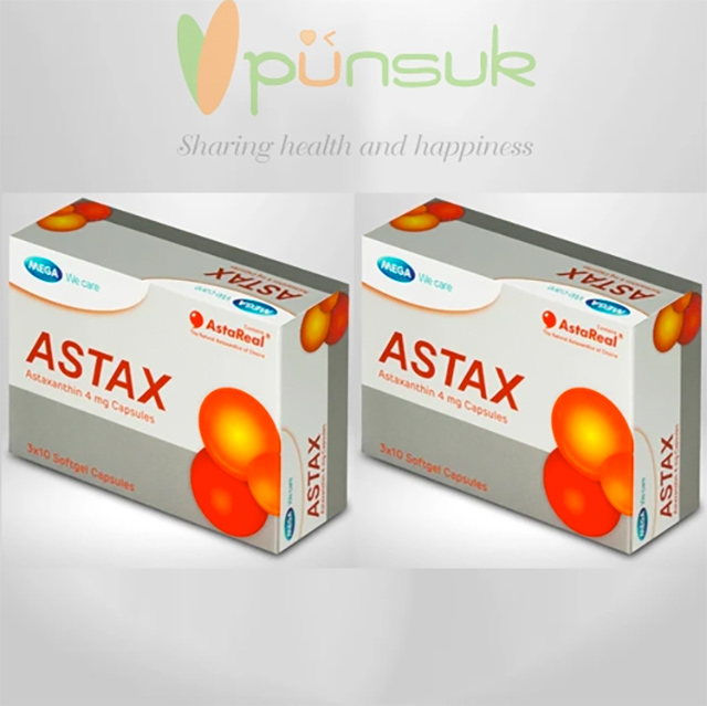MEGA We care ASTAX Astaxanthin 4mg (3x10 Softgel Capsules) x 2 กล่อง