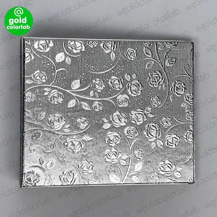 อัลบั้มธนบัตร สะสมแบงค์ สมุดสะสมธนบัตรที่ระลึก ลายดอกไม้ สีเงิน/ Banknotes Collection