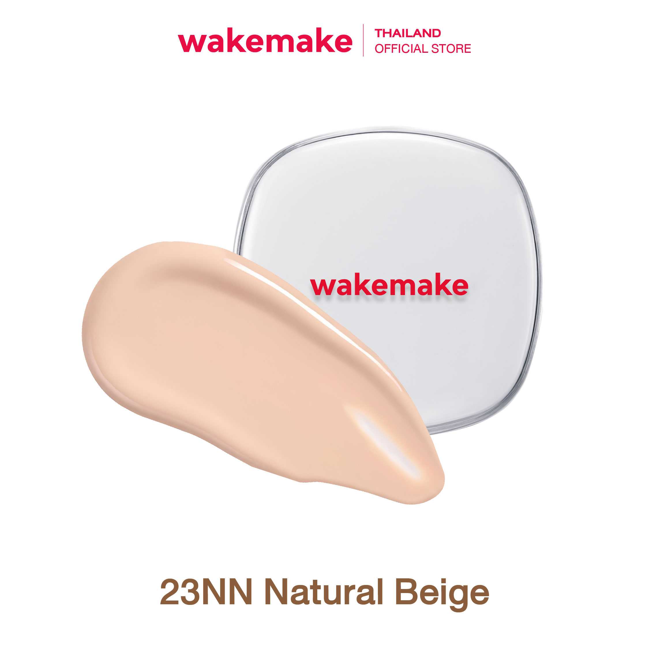 Wakemake Seamless Wear Cushion SPF50 PA+++ คุชชั่น (ตลับจริง + รีฟิล 15g) - สี 23 NN Natural Beige