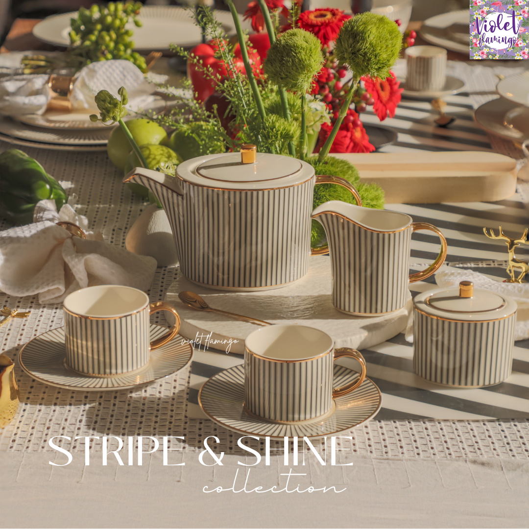 Stripe and Shine Tea Set