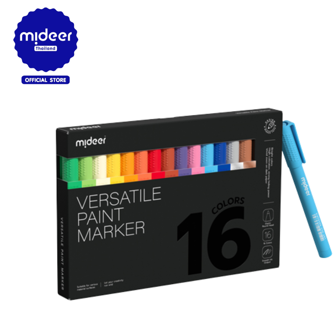 Mideer มิเดียร์ mideer Versatile Paint Marker-16 colorsy      สีเพ้นท์มหัศจรรย์ 16 สี !  MD2641