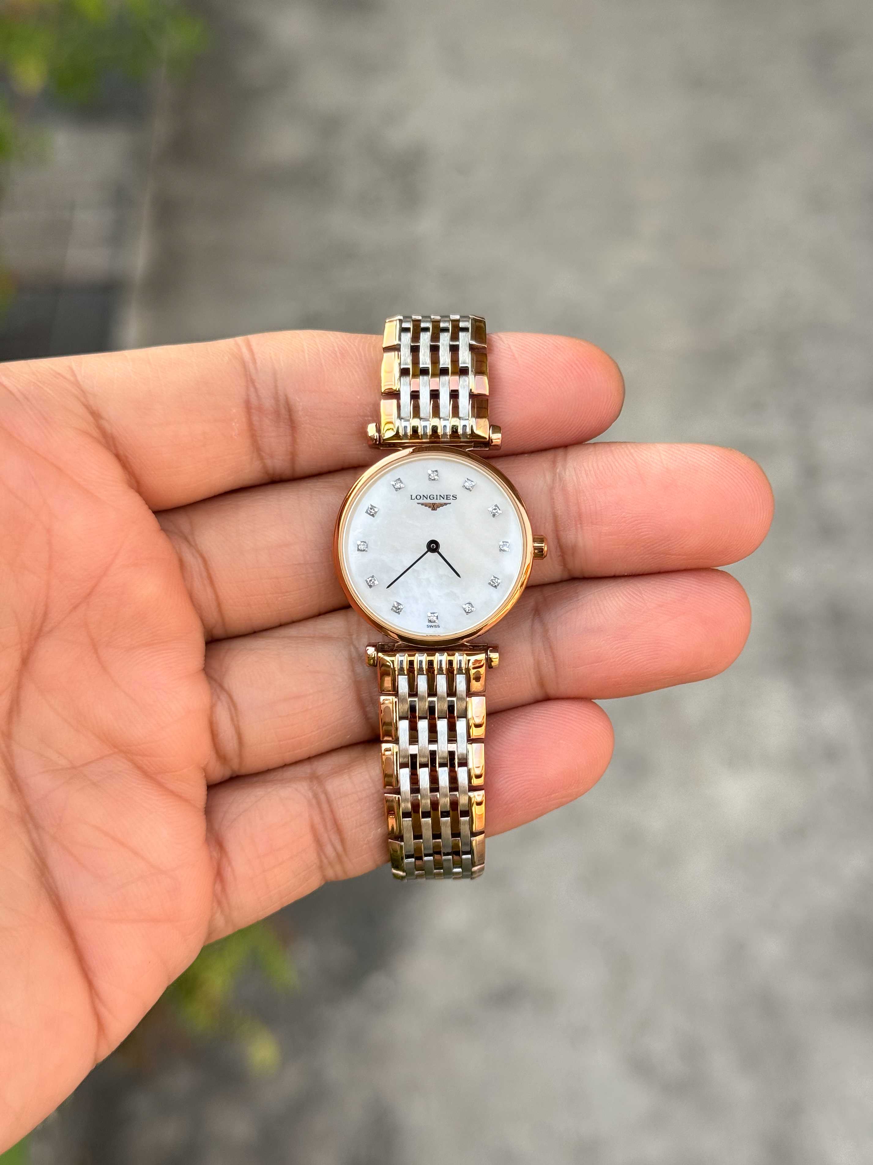 Longines La Grande Classique Diamond 2tone Pink Gold Lady Size Quartz