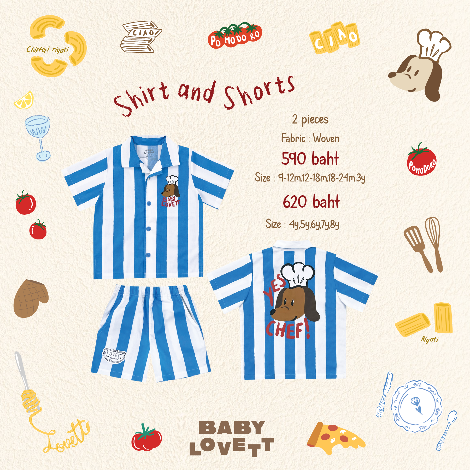 22 Bon Appétit Baby - Shirt and Shorts