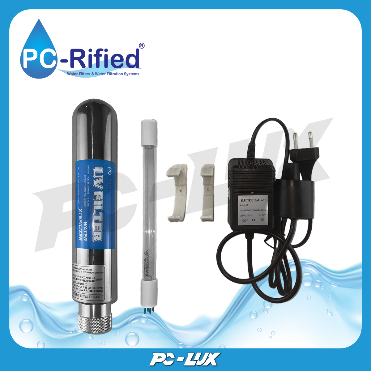 PC-Rified ชุดหลอดยูวี UV (Ultraviolet) 6W