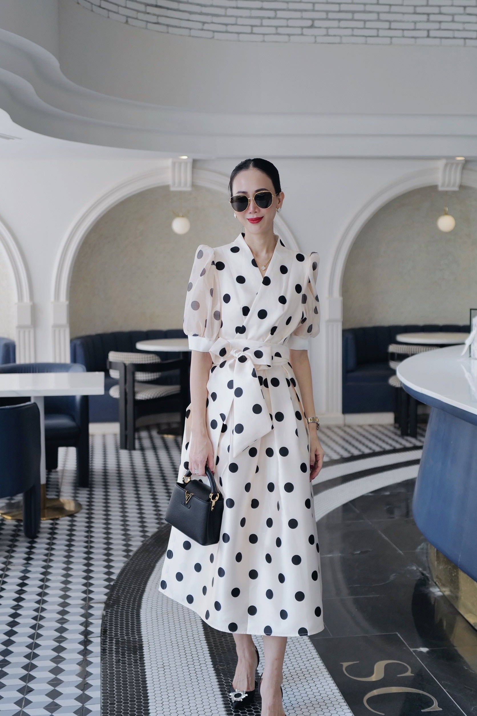 (Pre-order)IVORY POKADOT DRESS